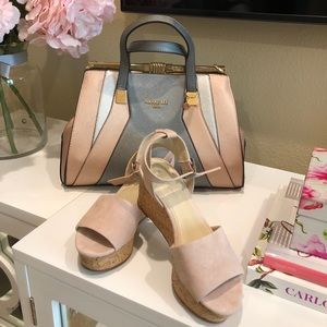 Marc Fisher Pink Suede Wedges